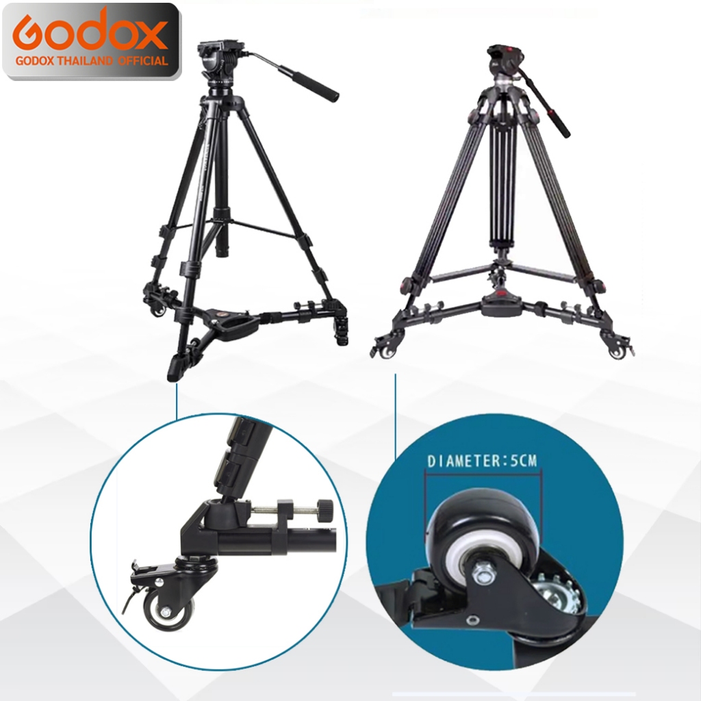 OEM- Yunteng Dolly 900 ล้อเลื่อน สำหรับ ขาตั้งกล้อง ขาตั้งไฟ ขาตั้งแฟลช และ อื่นๆ - Godox Thailand