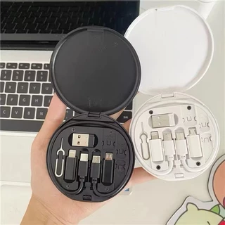 XH สายเคเบิลข้อมูลมัลติฟังก์ชั่นสําหรับ USB-AB-C 60WPD Fast Charge ที่วางโทรศัพท์มือถือสายชาร์จ Travel Pack อเนกประสงค์