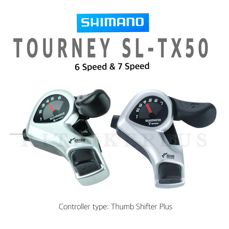 มือเกียร์จักรยาน SHIMANO รุ่น TOURNEY SL-TX50-6R ,SL-TX50-7R มือเกียร์ 6 และ 7 speed พร้อมสายเกียร์ (สินค้าบริษัท)