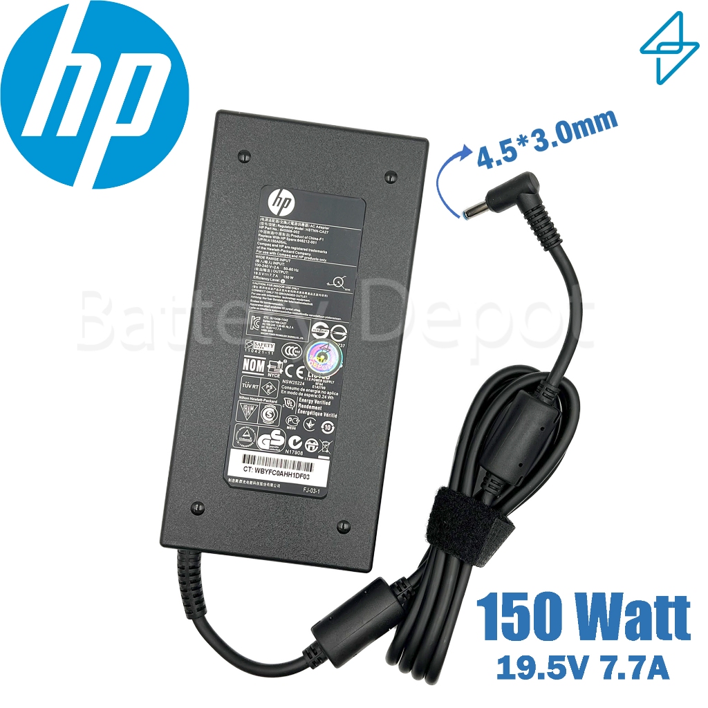 HP Adapter ของแท้ HP ENVY 15-ep0031tx / Pavilion Power 15-CB522TX 150W 4.5 สายชาร์จ HP, อะแดปเตอร์
