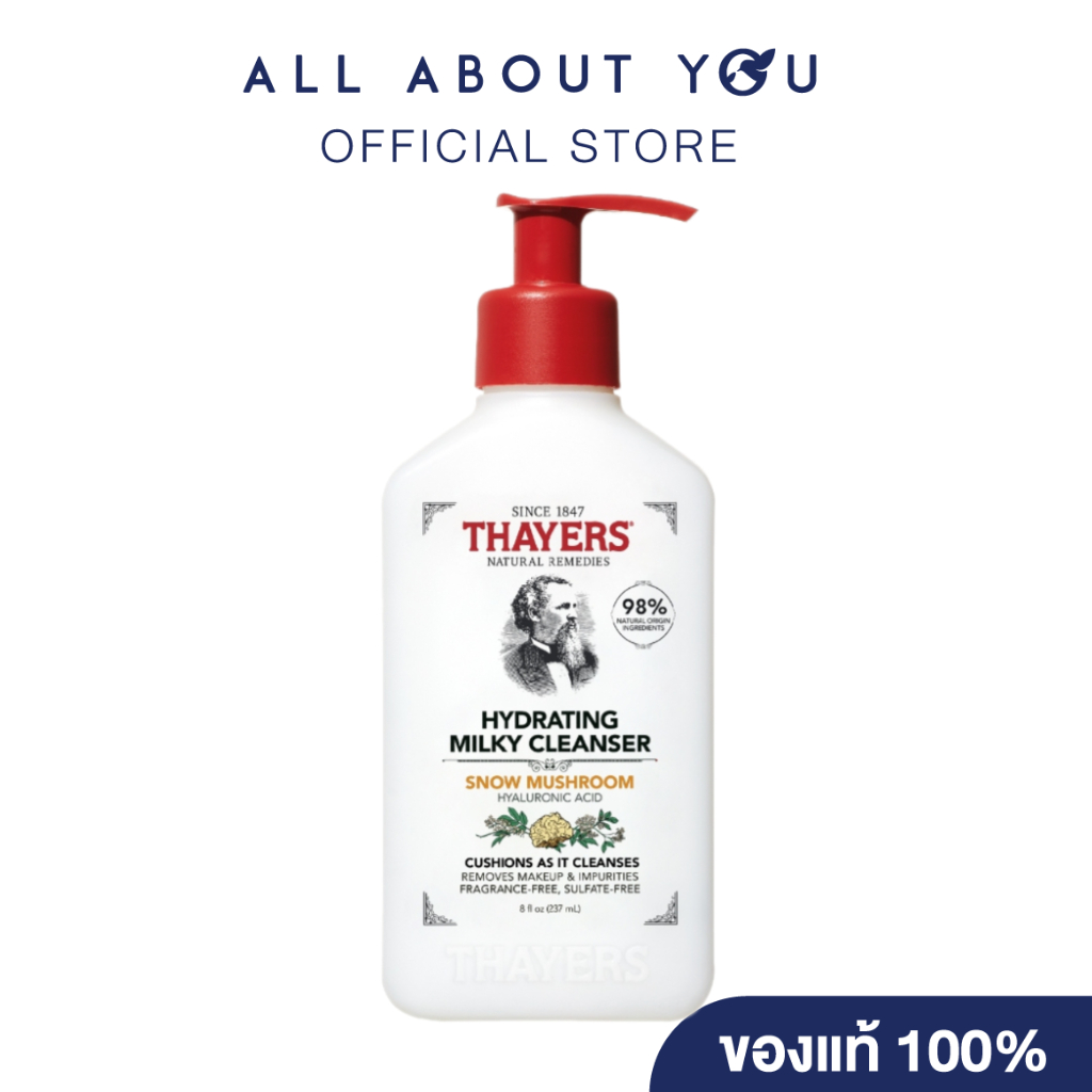 THAYERS Hydrating Milky Cleanser Snow Mushroom Hyaluronic Acid