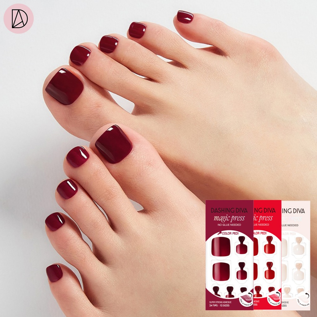 Dashing Diva เล็บปลอม สำหรับเล็บเท้า รุ่น MDC4S055PG-MDC4S068PGจำนวน 1 กล่องมี 24 เล็บ