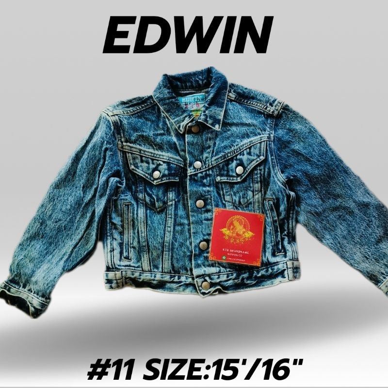 เสื้อแจ็คเกตยีนส์Edwinแท้มือสองญี่ปุ่น ของเด็ก#11