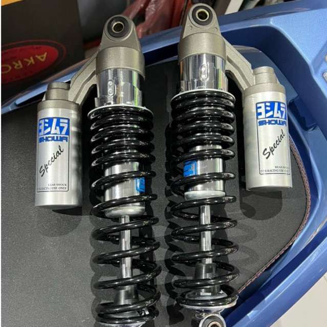 โช๊คโชว่า งานประกอบ (เซ็ทใหม่เป็นแก๊สแท้เรียบร้อย) ป๋องเงิน สูง320mm ตรงรุ่นเวฟ ทรงหล่อๆ