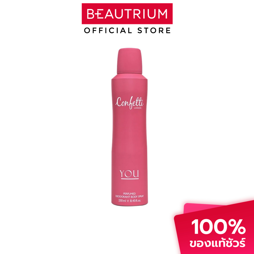 CONFETTI Body Spray Women Pastel YOU สเปรย์ระงับกลิ่นกาย 250ml