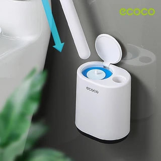 ecoco ที่ขัดห้องน้ำ พร้อมแผ่นน้ำยาใช้แล้วทิ้ง แปรงล้างห้องน้ำ ขัดชักโครก ไม้ขัดส้วม รุ่น E2103/E2132