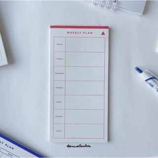 กระดาษโน้ตกาวในตัว Todolist Weeklyplan Monthly บันทึกรายเดือน บันทึกรายสัปดาห์