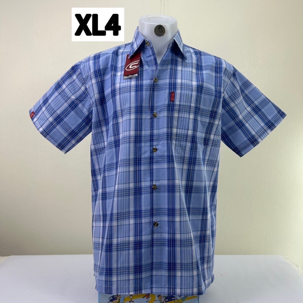 เสื้อเชิ้ตแขนสั้นผู้ชาย เสื้อเชิ้ตลายสก๊อตแขนสั้น ยี่ห้อ Color Line ผ้านิ่ม ไม่ร้อน ใส่แล้วดูดี (CL1) - รูปที่ 3