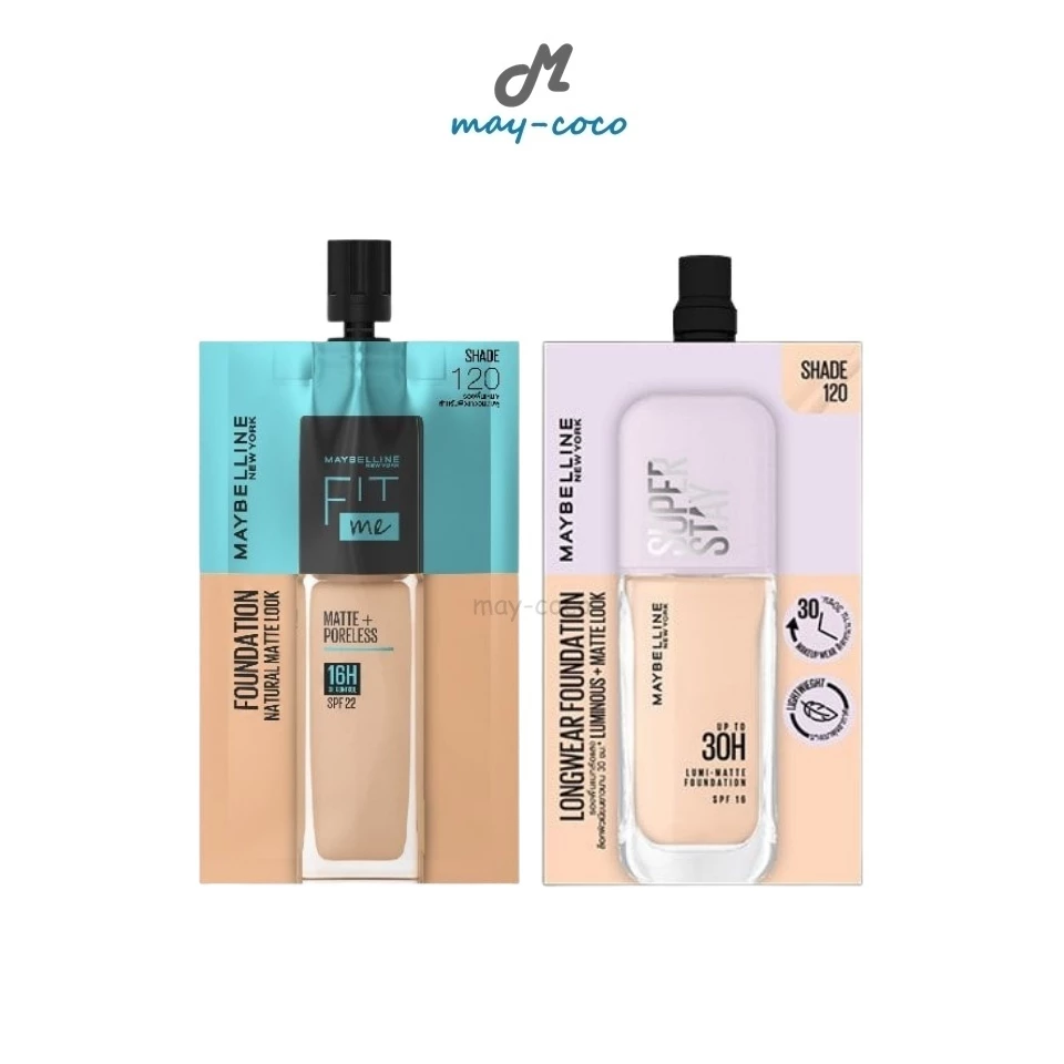 ถูก/แท้/มีไลฟ์ (ซอง) รองพื้น Maybelline Fit Me Matte Poreless/Super Stay Lumi-Matte Foundation เมย์เบลลีน เนื้อแมท