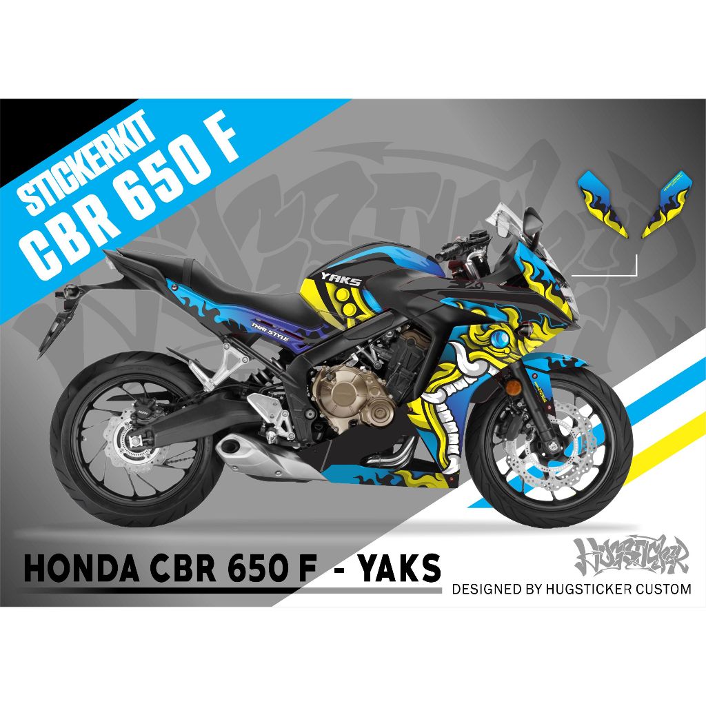 Hugsticker สติ๊กเกอร์ติดรถ สติ๊กเกอร์ CBR650F ลายยักษ์ (Yak)