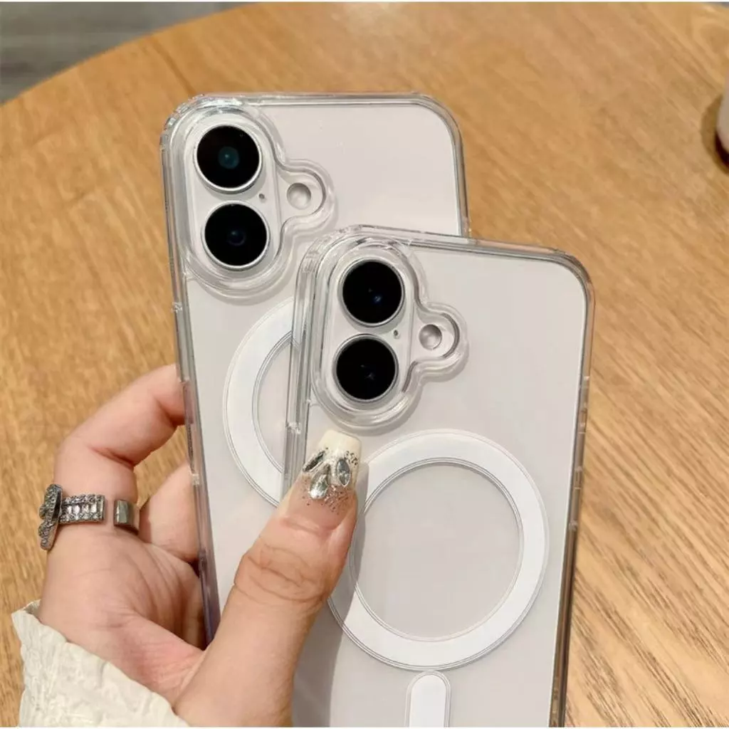 จัดส่งทันที เคส แม่เหล็ก ชาร์จได้ แบบใส สําหรับ iPhone 16 16e 17e 15 14 13 12 11 Pro,Max,Plus,mini X  Xr Xsmax 6,7,8 038 thumbnail 7