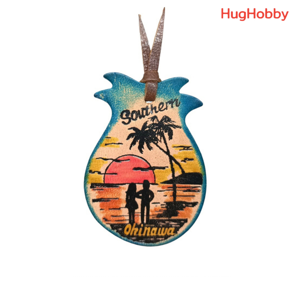 [มือ2 สภาพดี] ที่คั่นหนังสือ Okinawa วัสดุหนังแท้ งานแฮนด์เมดจากญี่ปุ่น