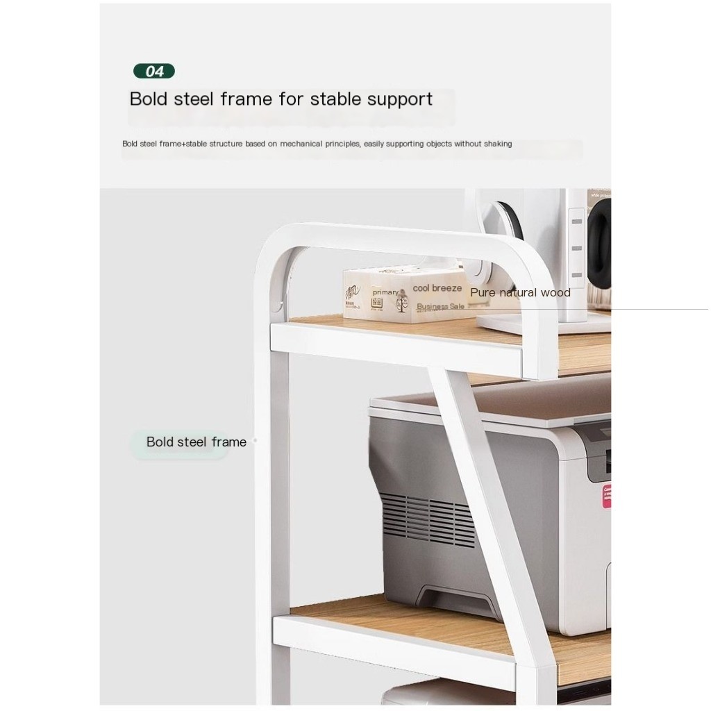 ชั้นวางของเครื่องพิมพ์ ชั้นวางของเครื่องคอมพิวเตอร์ที่ยกขึ้นได้ ชั้นวางของชั้นวางของหลายชั้น ชั้นวางของเครื่องใช้สำนักงา - รูปที่ 3