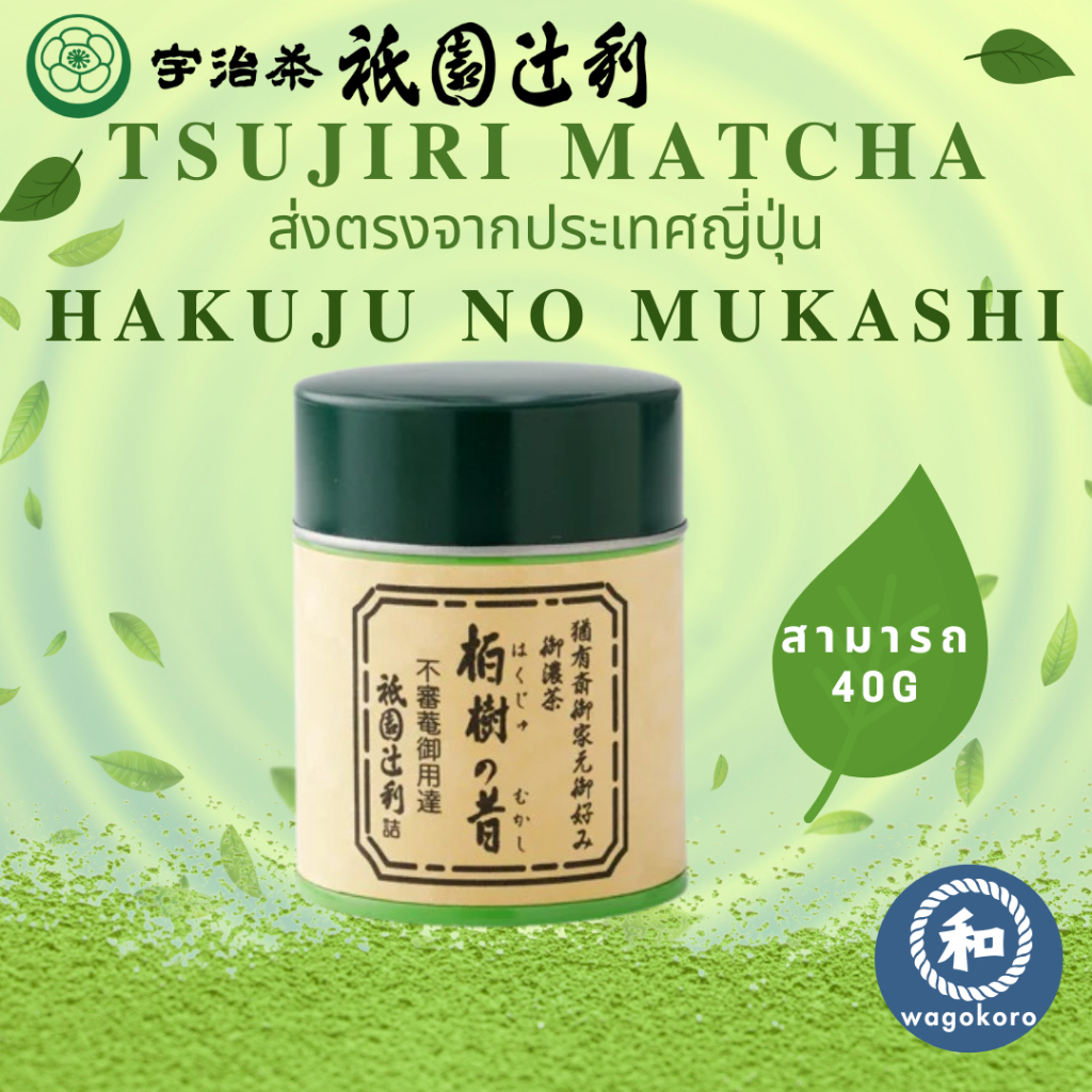 มัทฉะ Tsujiri Hakuju no Mukashi 40g/สามารถ Uji Matcha Gion Kyoto Matcha Powder มัทฉะ ceremonial