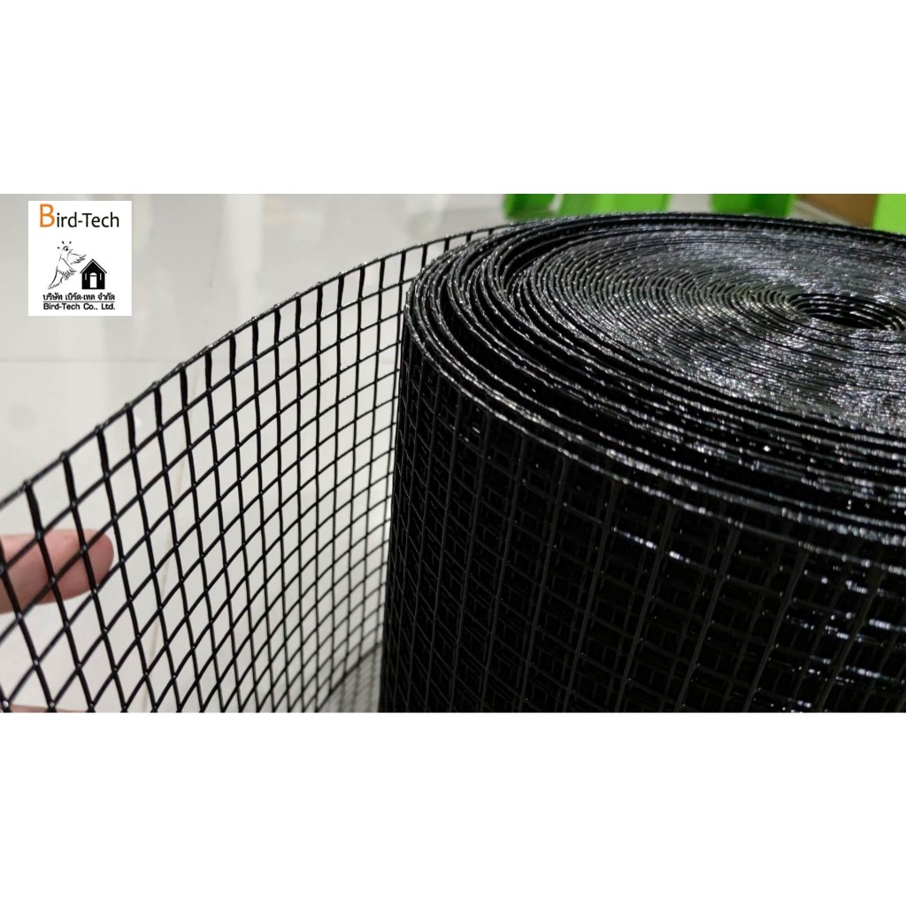 ตาข่ายกันนกัลวาไนซ์​ หุ้ม PVC สีดำ ไล่นก แผงโซล่าเซลล์  (solar cell) พร้อมคลิปล็อคพลาสติก - รูปที่ 3