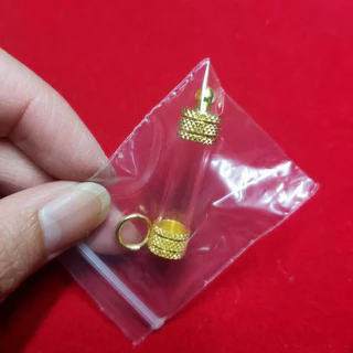 ฝาตะกรุด ฝาทองเหลือ ชุบทองไมครอนพร้อมหลอด(สินค้าแยกชิ้นให้นะคะลูกค้าต้องนำไปติดเอง)