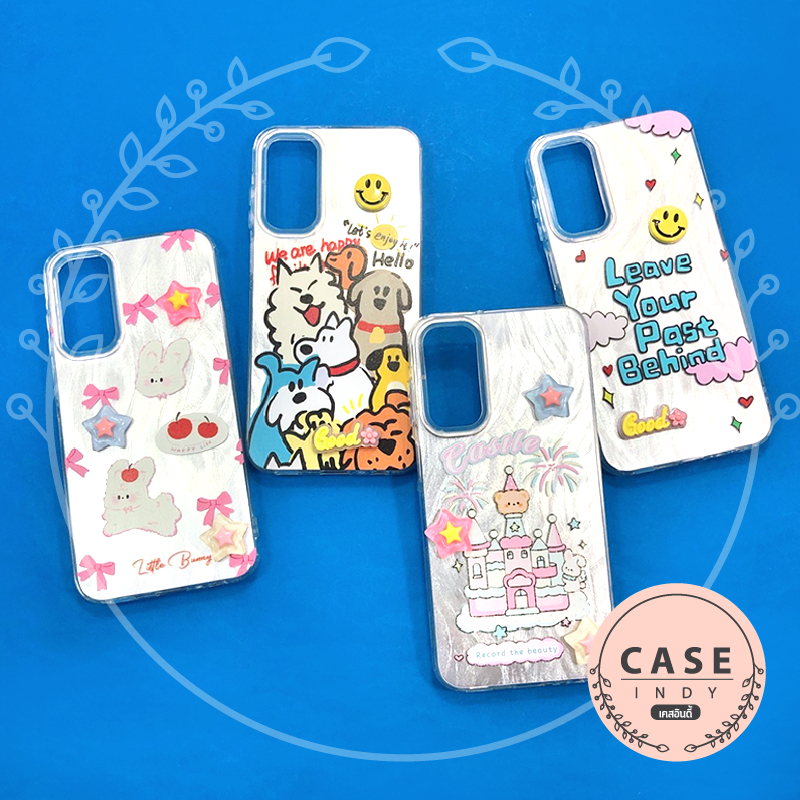 เคสโทรศัพท์มือถือขนนก OpA15 A16 A17 A3(4g) A38(4g) A3x A5/A92020 Reno12 Vv V40 V40lite Y12/Y17 Y19s(