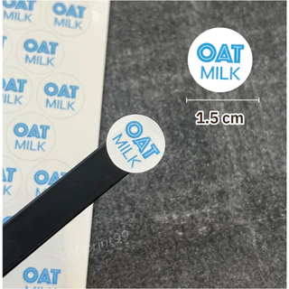 สติ๊กเกอร์ กันน้ำดวงเล็ก OAT MILK แผ่นละ 104 ดวง
