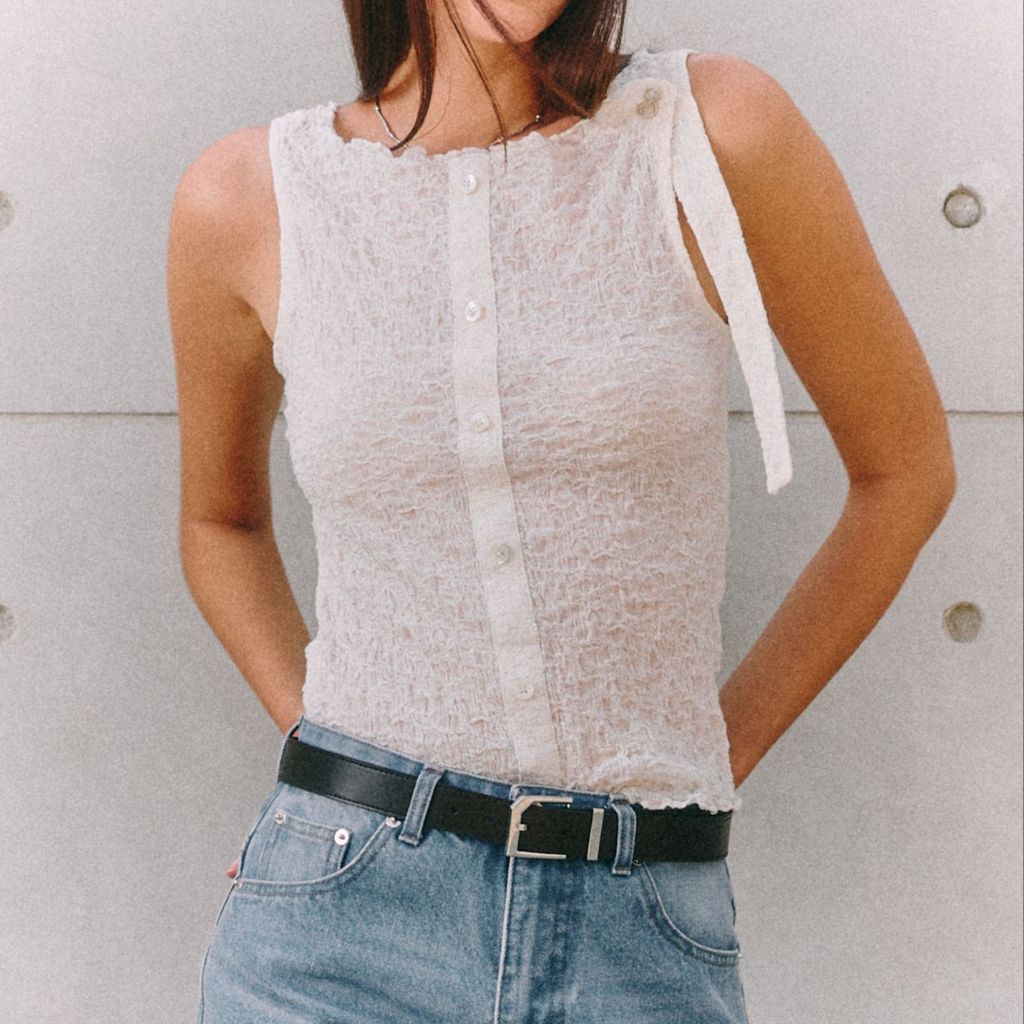 SALISA - BOAT-NECK TANK SS25 (ปรับไหล่ตก 1 ข้างได้)