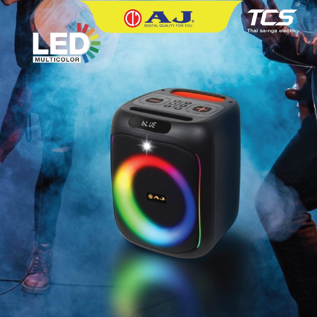 ลำโพง AJ X65,X95 Bluetooth Super Bass 60W แถมไมค์ไร้สาย+รีโมท ลำโพงปาร์ตี้ ลำโพงพกพา เสียงดี ของแท้
