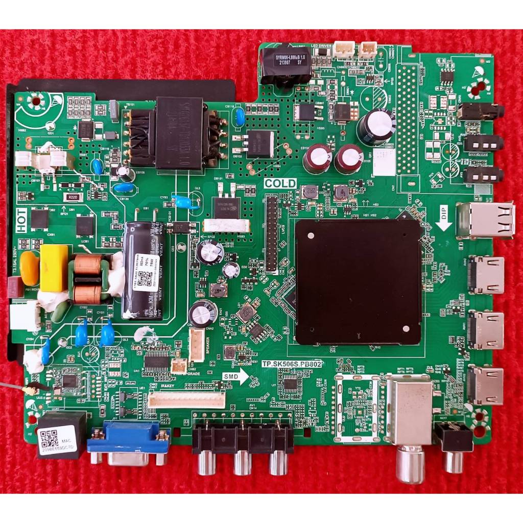 เมนบอร์ดทีวี  Worldtech WT-LED4001 พาสบอร์ด TP.SK506S.PB802 สำหรับจอ Full HD