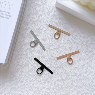 แผ่นห้อยโทรศัพท์ แพทช์เชือกคล้องโทรศัพท์มือถือเคส แผ่นแขวนน้ำหนักเบา คลิปโทรศัพท์โลหะเรียบ ปะเก็นบาง