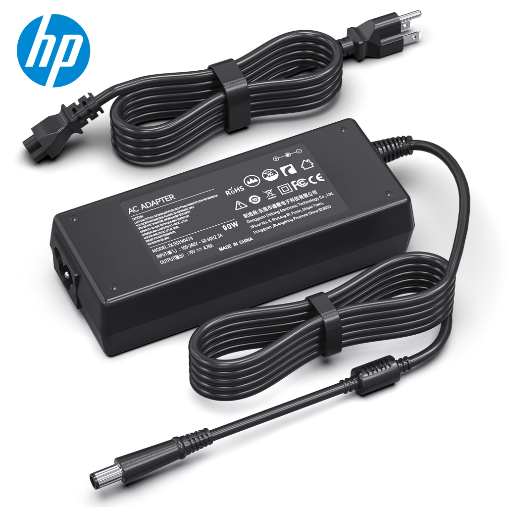 อะแดปเตอร์โน๊ตบุ๊ค For HP Pavilion 90W Power Supply Cord Charger Adapter 19V 4.74A หัวขนาด 7.4×5.0 Notebook Adapter