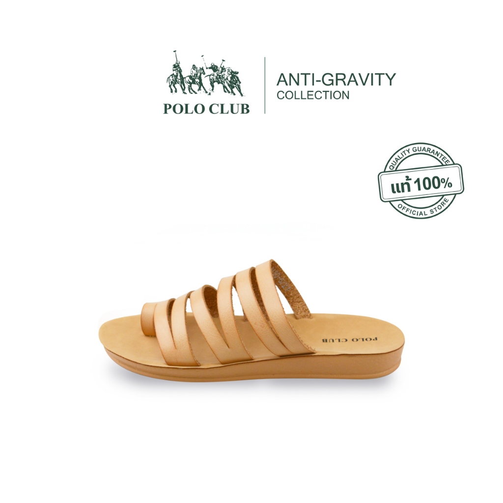 POLO CLUB รองเท้าแตะแบบสวม รุ่น AG-2738 สีเบจ | รองเท้าแตะผู้หญิง