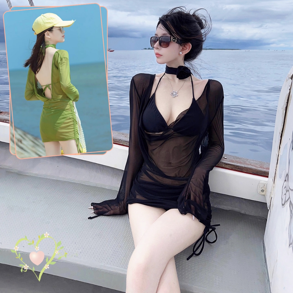 BikiniSexy 🌞🌞 เซตบิกินี่ แฟชั่น เซ็กซี่ ชุดว่ายน้ําหญิง กันuv มีฟองน้ำ ส่งไวจากไทย
