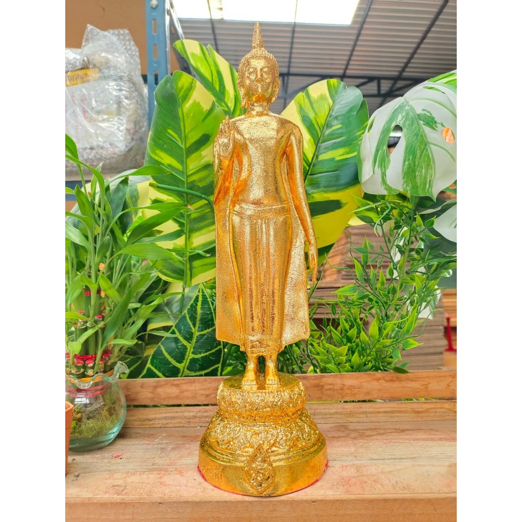 พระร่วงโรจนฤทธิ์ พระปฐมเจดีย์ สีปิดทอง ขนาด 5 นิ้ว สูง 15 นิ้ว ผ่านเข้าพิธีพุทธภิเษกเเล้ว