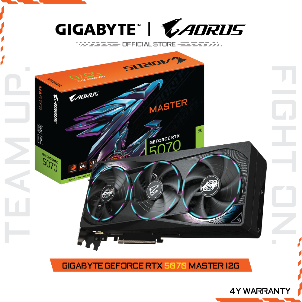 GIGABYTE GeForce RTX 5070 MASTER 12G (VGA Card) GV-N5070AORUS M-12GD-1.0
