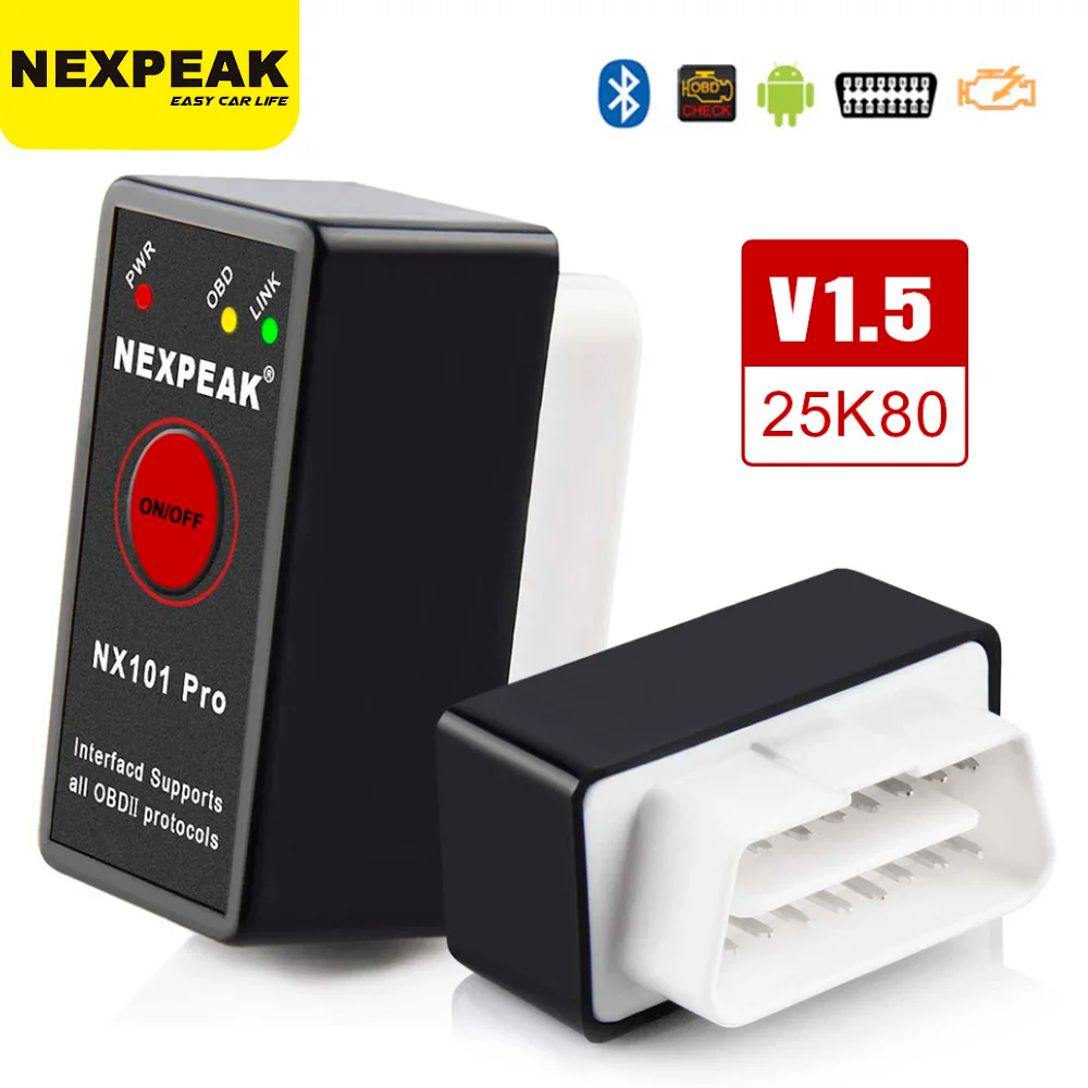 🔥ส่งด่วนทุกวัน🔥 Nexpeak NX101 Pro สำหรับ MG EP ES , ZS EV , ELM 327 Mini V1.5 OBD2 Microchip PIC18F2