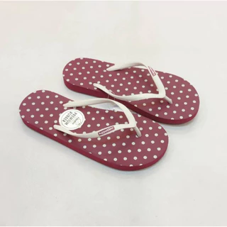รองเท้าแตะลายจุด Hippo Bloo สีมิ้นท์ตัดชมพูโทนสีสดใส 12 สี รองเท้าอยู่บ้าน sandals ฮิปโป บลู