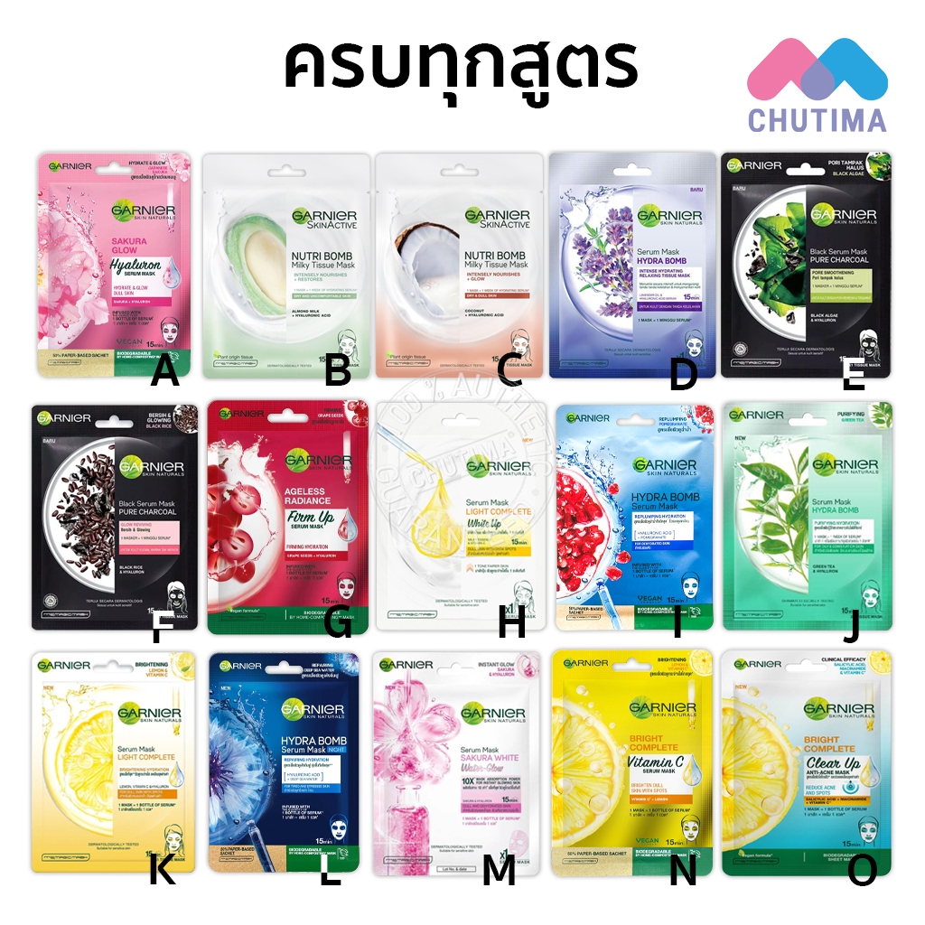 การ์นิเย่ มาส์ก สกิน เนเชอรัลส์ เซรั่ม มาส์ก Garnier Mask Skin Natural Serum Mas