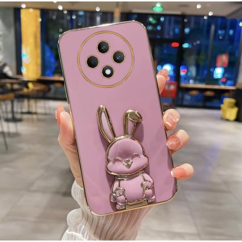 เคส สำหรับรุ่น Xiaomi Mi15T และ Redmi14C 15C Poco C75 กระต่าย ขาตั้งได้ ฝาหลัง นิ่ม ลายน่ารัก เคสโทรศัพท์ FOR REDMI 15C - รูปที่ 4