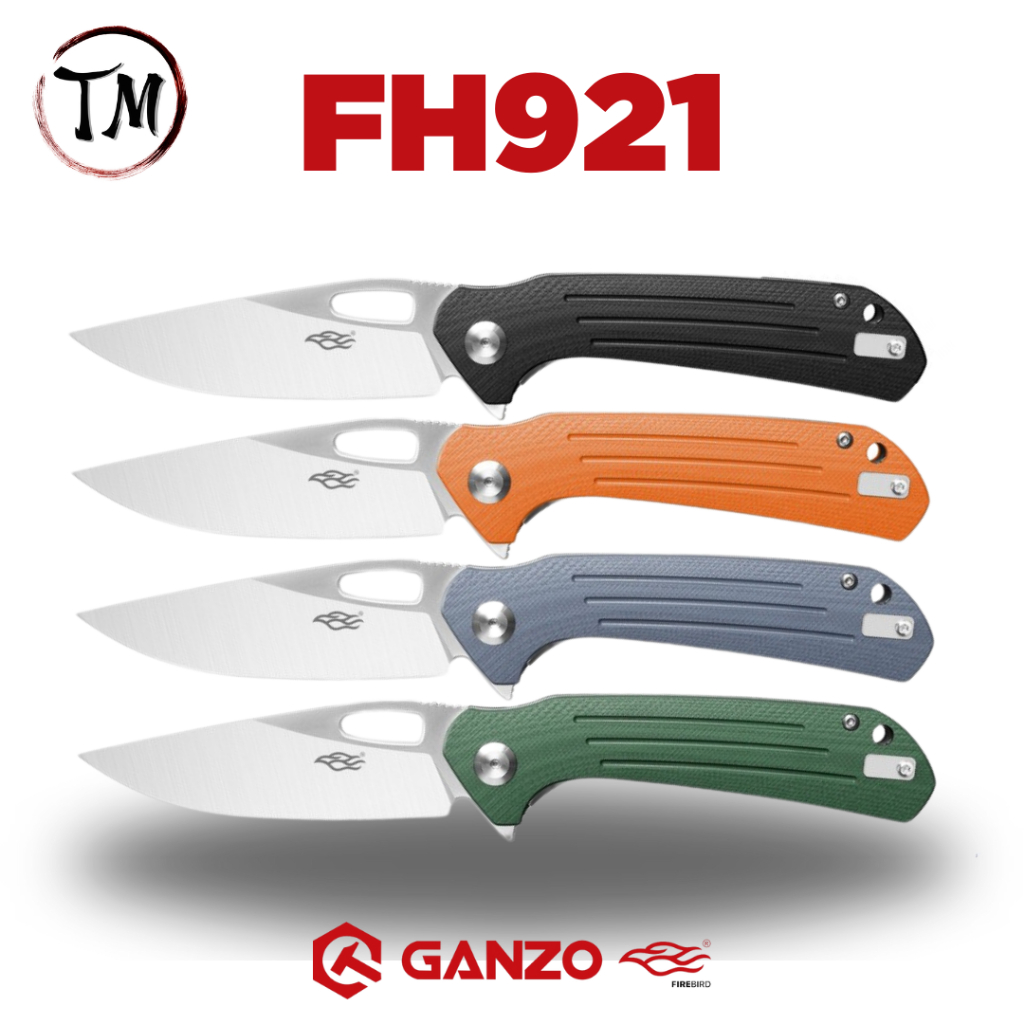 มีดGanzo Firebird รุ่น FH921 ด้ามจับG10กระชับมือ ใบมีดคุณภาพสูง ด้ามจับ 4 สี