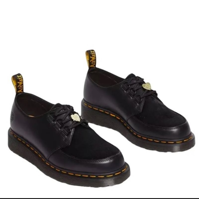 NEW !!!Dr. Martens Ramsey Girls Don't Cry Hair-on Leather Creeper Shoes Black