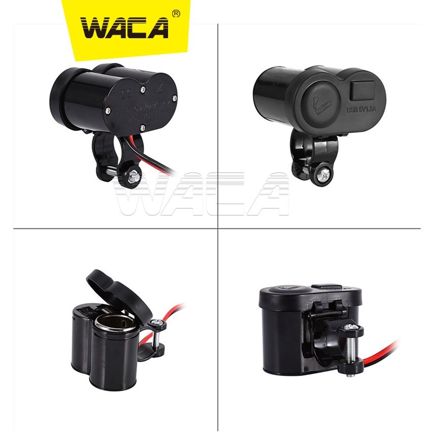 WACA สวิตซ์  OFF RUN เปิด-ปิด กันน้ำ สวิตส์ออฟรัน+USB ชาร์จมือถือ สวิท แบบรัดที่แฮนด์  สำหรับมอเตอร์ไซค์ทุกรุ่น ^PA - รูปที่ 6