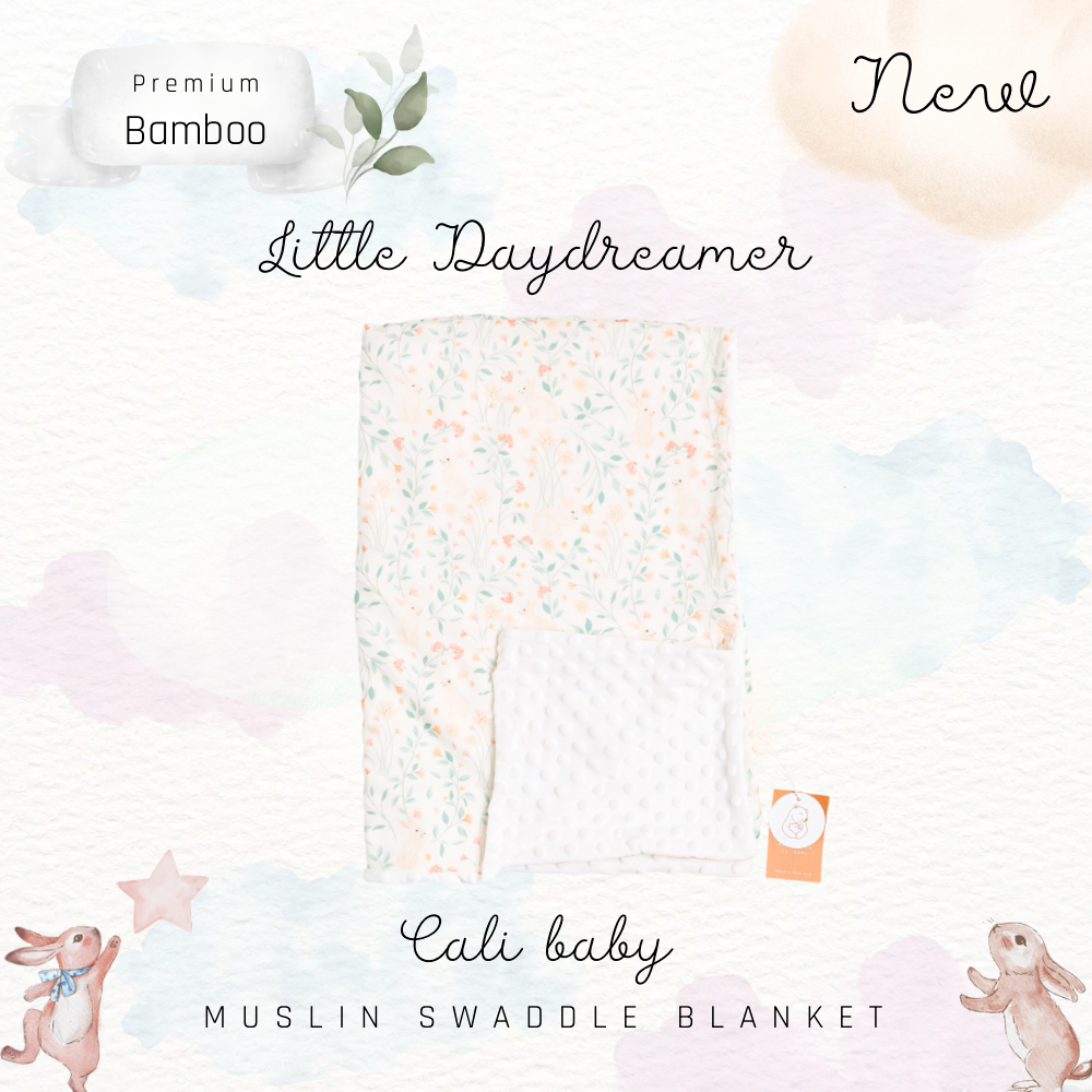 Cali:Bamboo fiber blanket🐇 ผ้าห่ม​ใยไผ่ ธรรมชาติ​ 70%🌿ขนาด 70*100 cm *ป้าย Cali baby