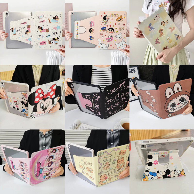 360 เคสสำหรับไอเเพด แบบใส่ปากกาได้สำหรับรุ่นไอแพด10.9 2/3/4 Air1 Air2 Pro9.7 gen7 gen8 gen9 10.2 pro10.5 Air3 Air4 Air5