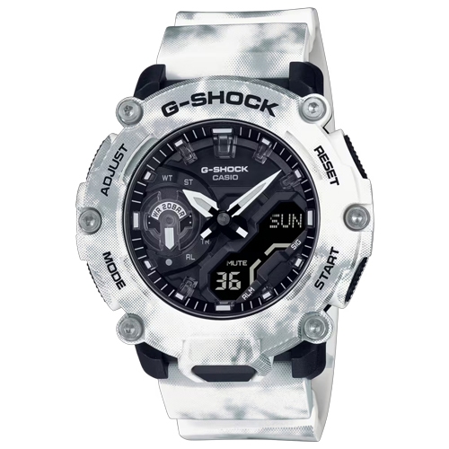 G-Shock นาฬิกาข้อมือผู้ชาย สายเรซิ่น สีขาว รุ่น GA-2200,GA-2200GC,GA-2200GC-7A