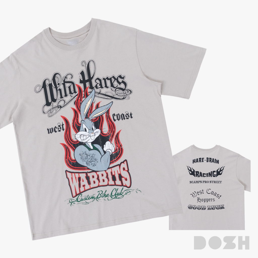DOSH MEN'S EXTRASIZED T-SHIRTS LOONEY TUNES เสื้อยืดใหญ่พิเศษ DLTMTX5000-LG1 (3XL-7XL)