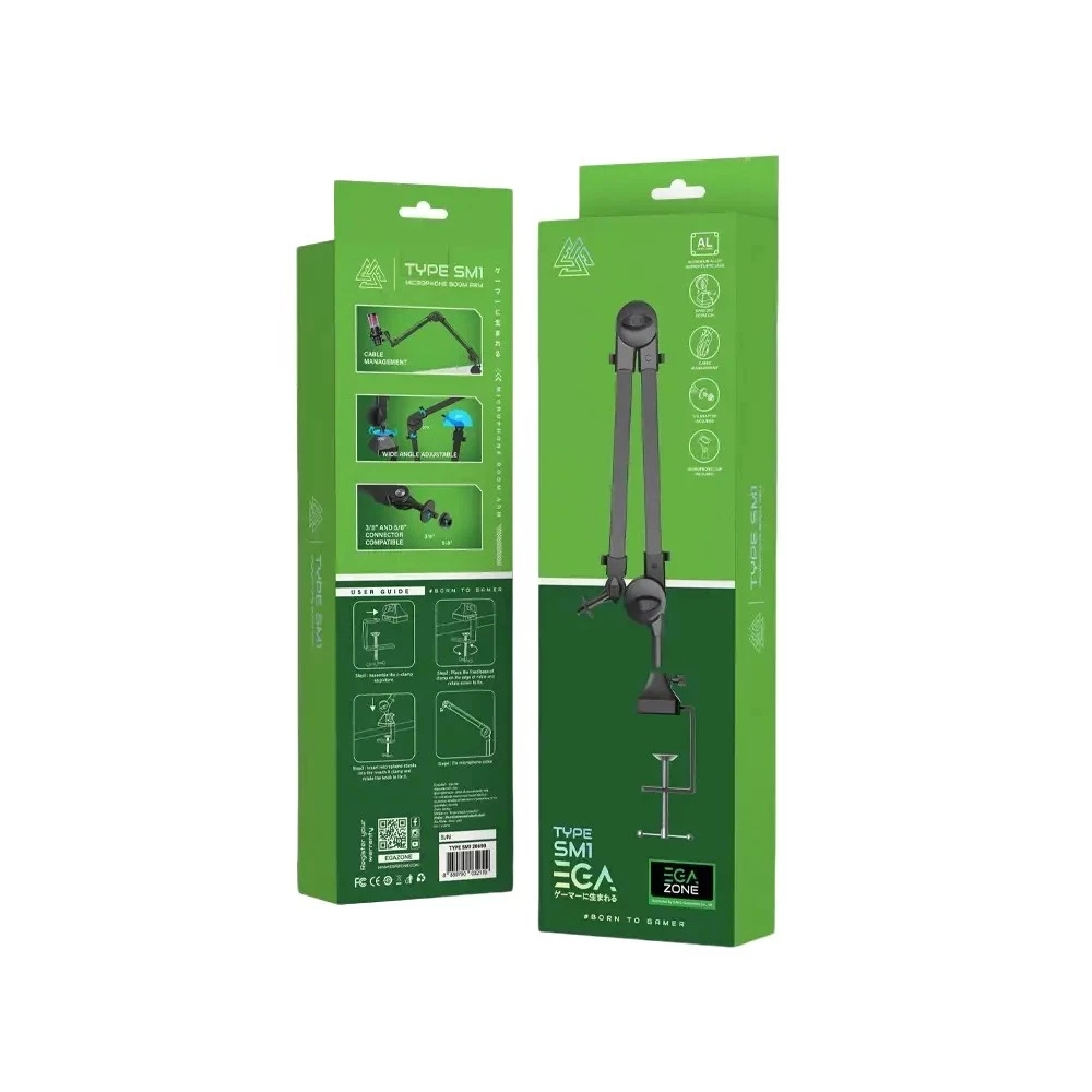 🔥ขายดีมาก🔥 ขาแขวนไมโครโฟน Microphone Boom Arm EGA รุ่น Type SM1 ขาตั้งไมค์โครโฟนแบบหนีบโต๊ะ
