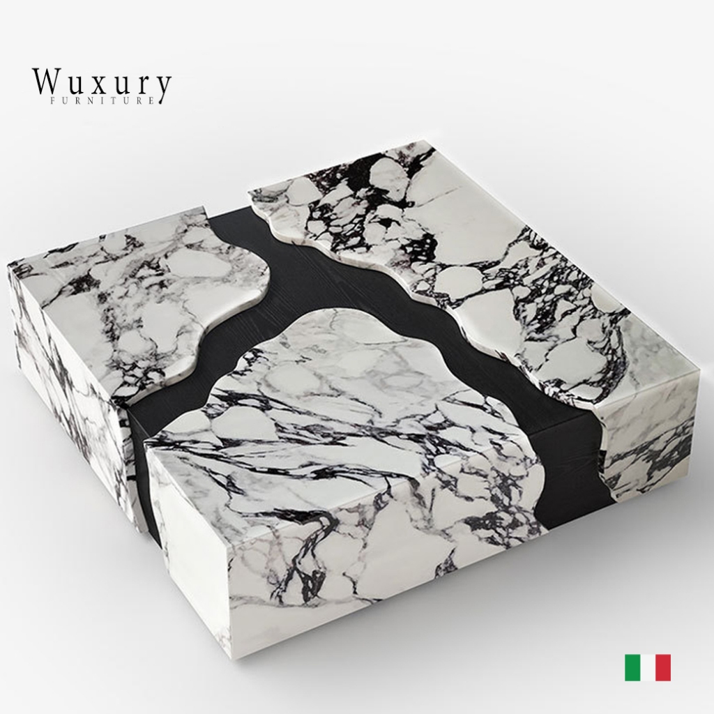Wuxury Furniture โต๊ะกลางโซฟาหินอ่อน modern luxury โต๊ะกาแฟ ส่งฟรี