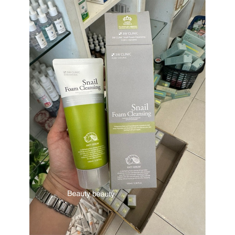 3W Clinic Snail Foam Cleansing 100ml.