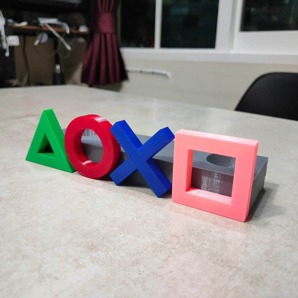 [3D Print] PS5 Controller Stand PlayStation Symbol Color ที่วางจอย PS5 ลายสัญลักษณ์ PlayStation (△○✕☐)