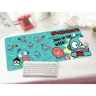 HANGYODON แผ่นรอง คีย์บอร์ด รองคีย์บอร์ด keyboard ลาย ปลาฮังโยดอน ขนาด 30 x 70 cm แผ่นหนานุ่ม มียางกันลื่น ด้านใต้ งานส