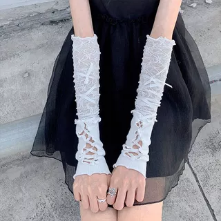 ถุงมือยาวตาข่าย สไตล์โลลิต้าXT049
