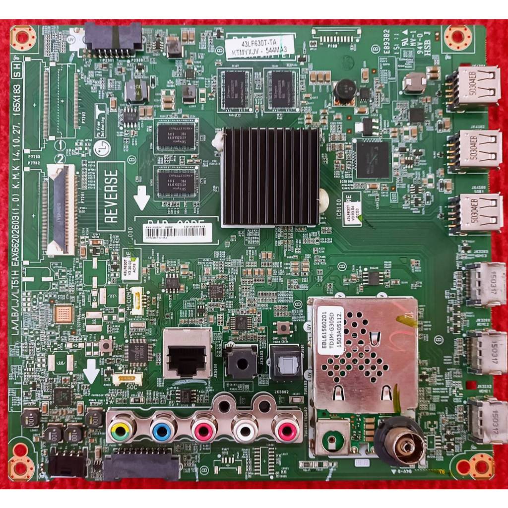 เมนบอร์ดทีวี LG ใช้ได้กับรุ่น 43LF630T , 49LF630T , 50LF630T , 55LF630T พาสบอร์ด EAX66202603 / 4
