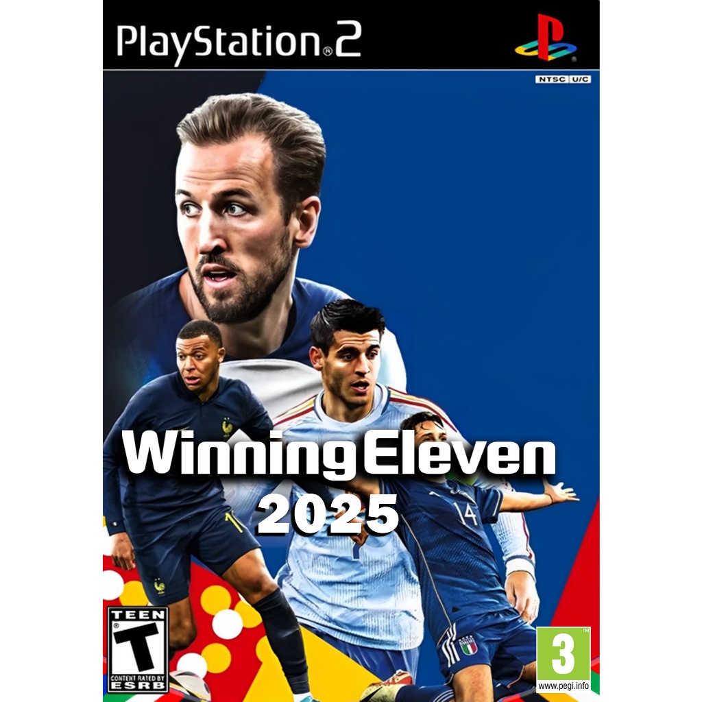 แผ่นเกมส์ PS2 Winning Eleven 2025 สกรีนแผ่น คุณภาพ ส่งไว (DVD)